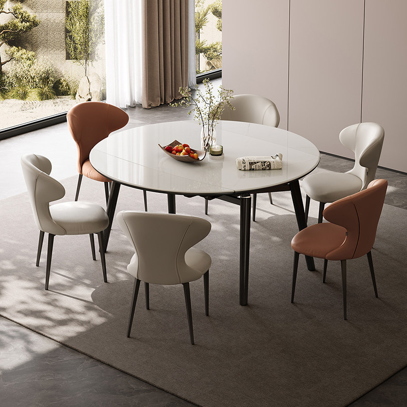 全友家居餐桌椅微晶石功能餐桌