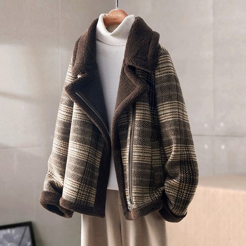 海谧宽松加厚短款外套女