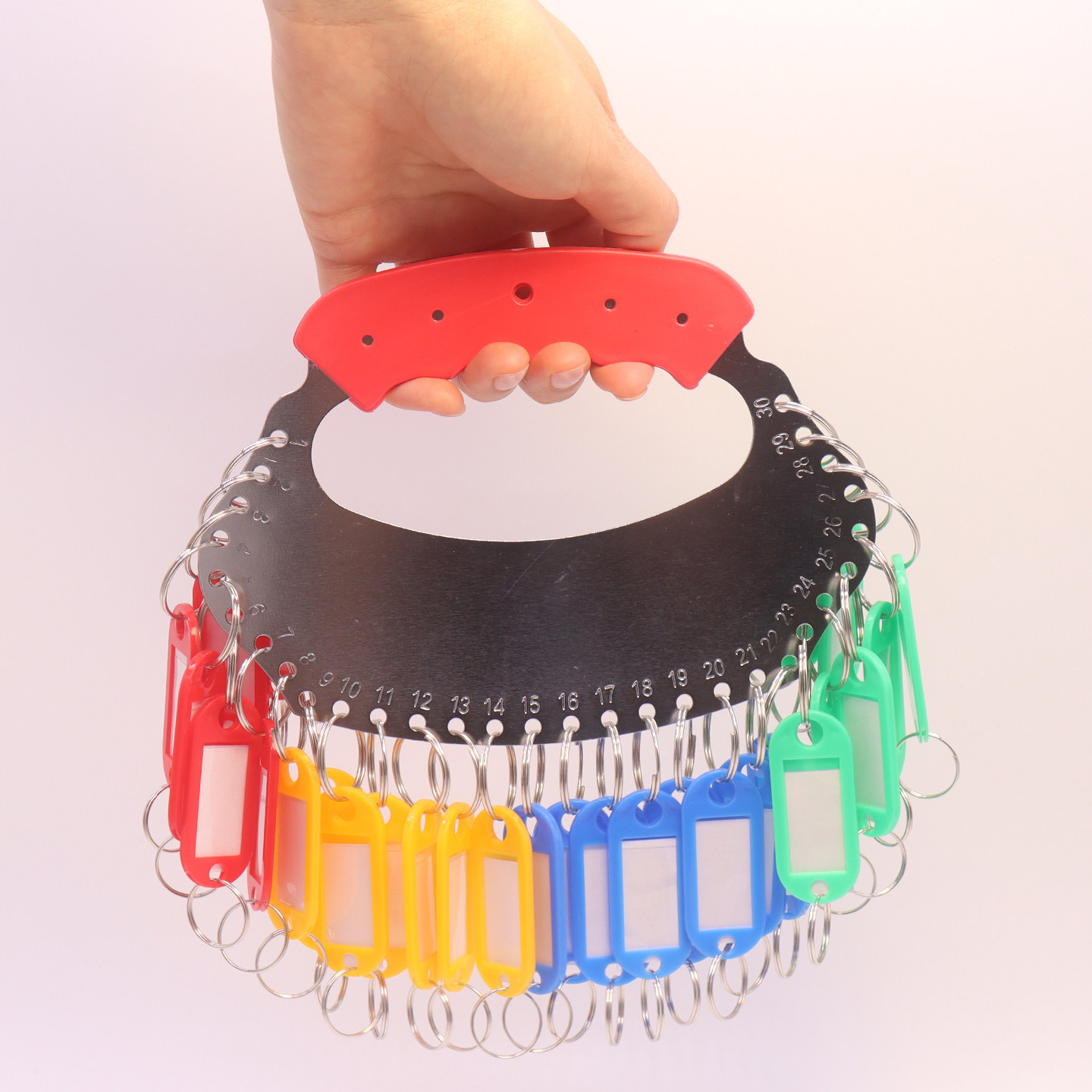 不锈钢钥匙盘出租房东中介收纳管理神器可标记钥匙环扣分类钥匙板