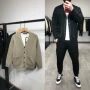 Áo len nam 19 mùa thu nam mới đa năng đẹp trai áo len dài tay xu hướng Áo len mỏng đan - Cardigan áo khoác cardigan nam