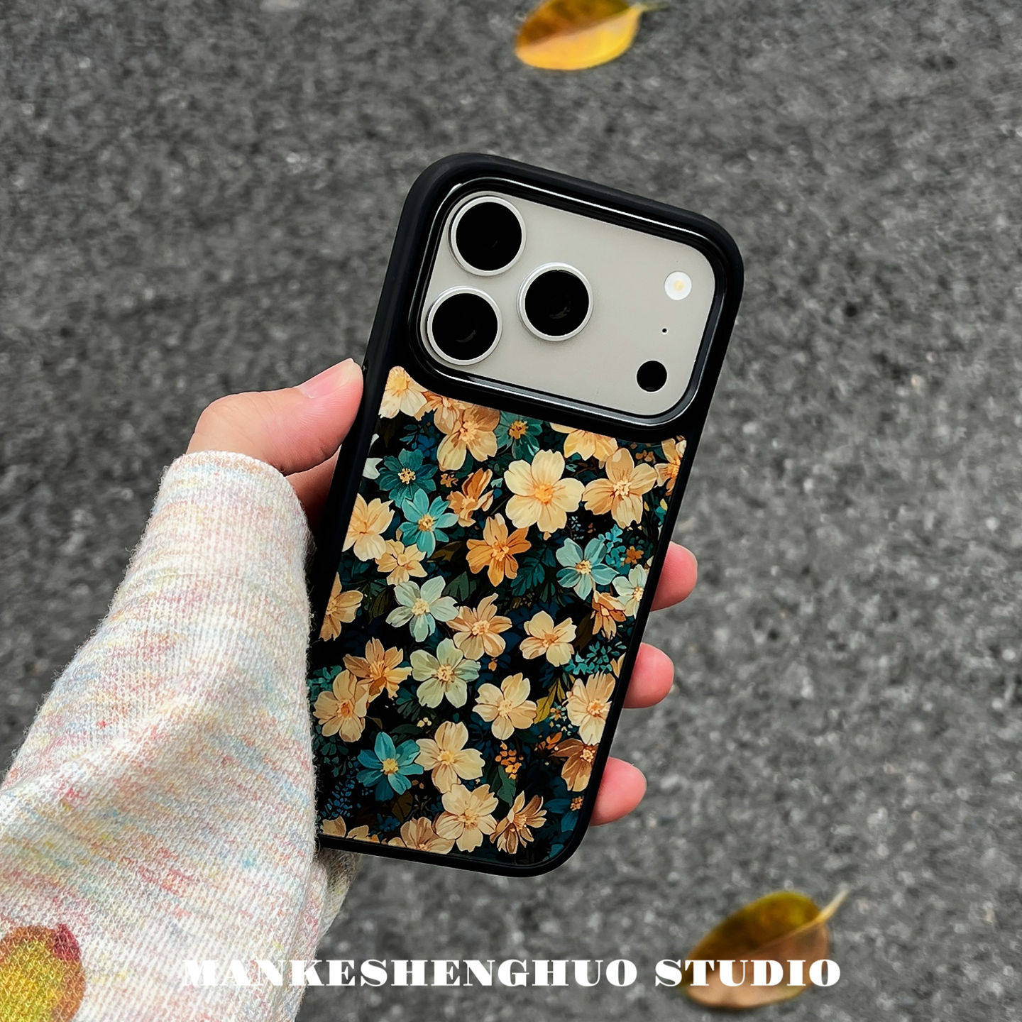 夏天韩系ins小清新复古文艺碎花苹果17手机壳适用iPhone17promax小众16pro不会撞壳艺术15超好看独特14保护套