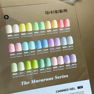 NEKOKO妮可可小银罐221色罐装 美甲马卡龙色荧光色甲油胶 胶B01