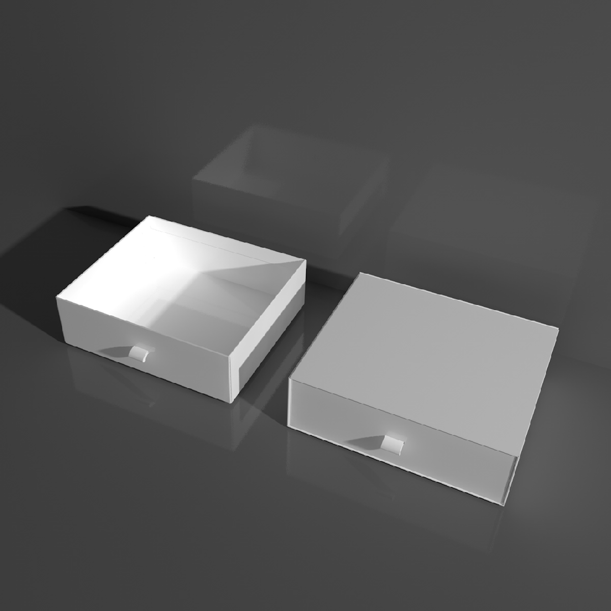 方盒模型纸盒模型抽屉盒子建模C4D盒子模型OBJ三维通用379