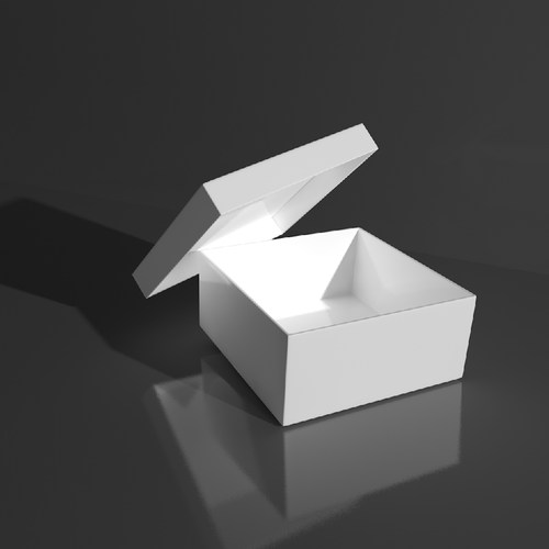 盒子模型方盒子纸盒子建模三维模型3D模型盖子盒子607