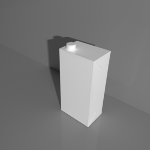 果汁瓶子模型牛奶瓶子模型三维模型定制3D模型饮料方盒模型594