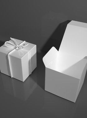 三维纸盒模型建模盒子模型彩带盒子绳子模型礼品盒子C4D模型372