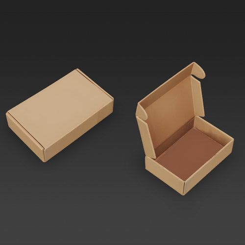 纸盒子开盖盒子模型牛皮纸盒子三维模型3D模型建模定制571