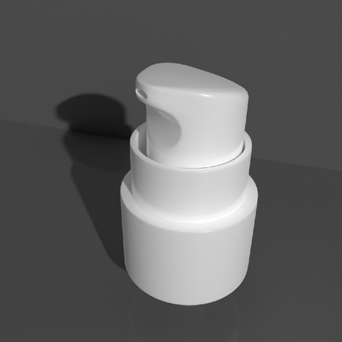 泵头模型压泵三维泵头建模压泵护肤品霜泵头500