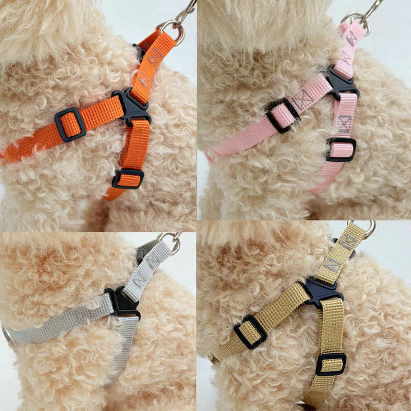 狗猫牵引绳中小型犬多色可调节防逃脱宠物项圈遛狗绳宠物用品