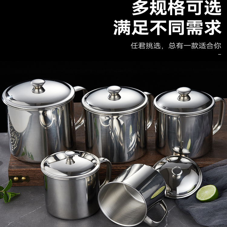 杯定制logo刻字304不锈钢幼儿园儿童水杯带盖口喝水杯子茶杯 茶缸