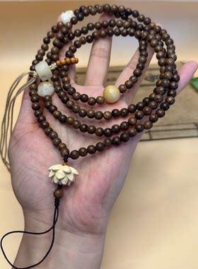 绿檀木招财猫斜挎可背手机挂链挂绳新中式长款防丢手机链礼物男女