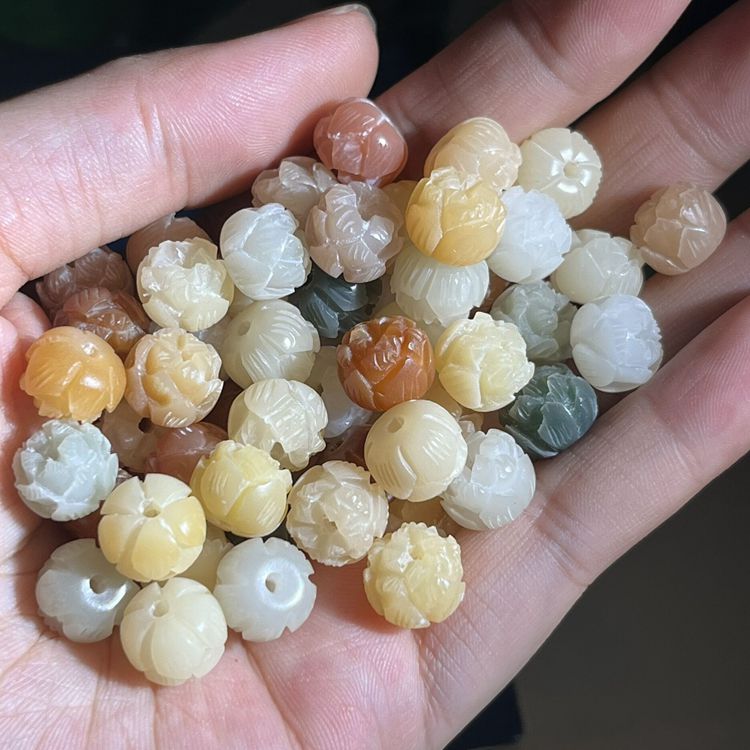 菩提根白玉菩提子莲花