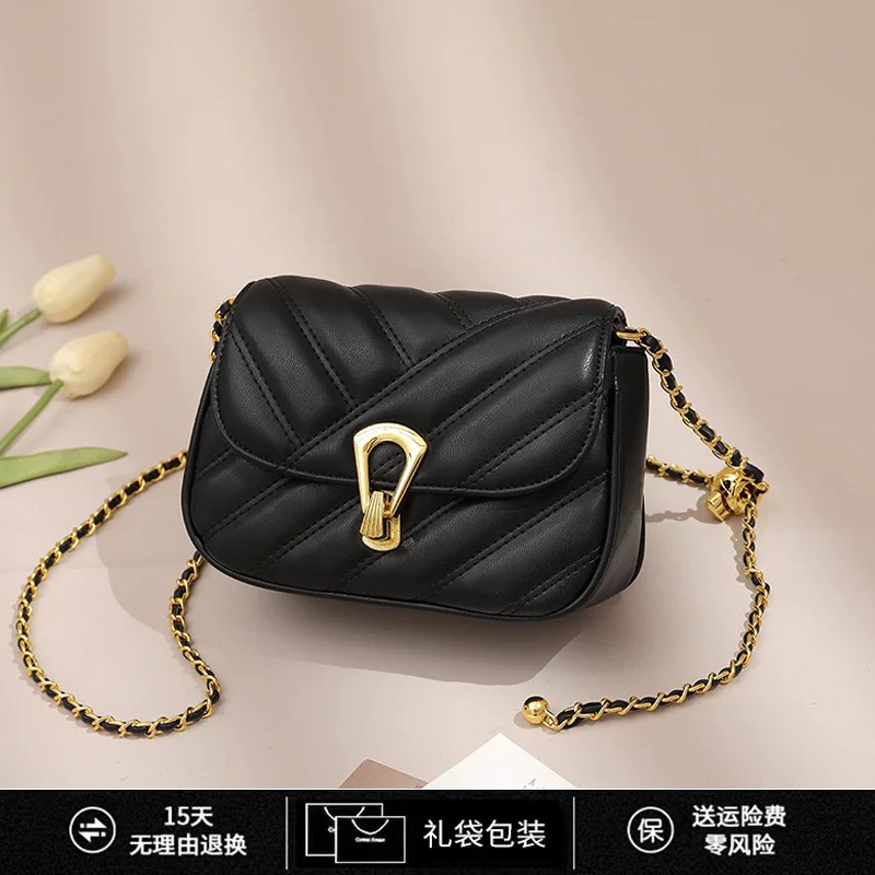 CHARFMX＆KIEZH女包包2024新款简约百搭马鞍包欧美时尚单肩斜挎包