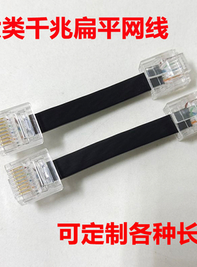 cat6六类扁平网线超短超薄软面条跳线路由器连接宽带猫5cm扁线0.1