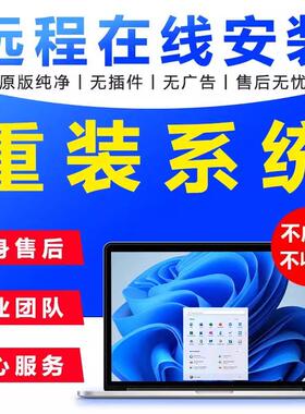 远程系统重装原版纯净版专业版win7win10win11台式笔记本安装刷机