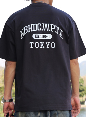 潮牌NBHD夏季新款日系重磅纯棉短袖T恤男宽松百搭上衣打底衫四季