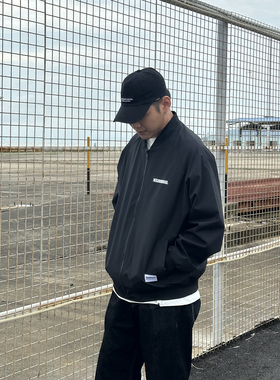潮牌NBHD男式棒球服春秋季百搭夹克男女款休闲立领男黑色拉链外套