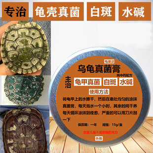 乌龟壳发白乌龟真菌药巴西壳草龟白斑背甲生病白点腐甲膏黄缘水碱