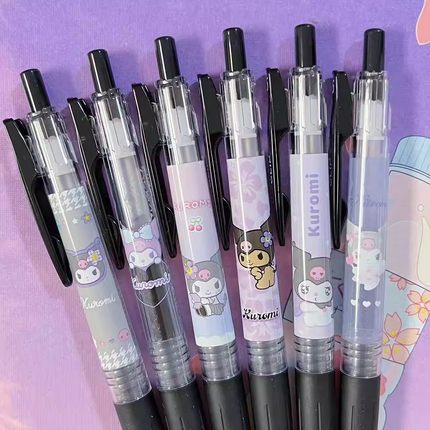 现货日本斑马zebra新款库洛米限定黑皮学院风天使黑色中性笔0.5