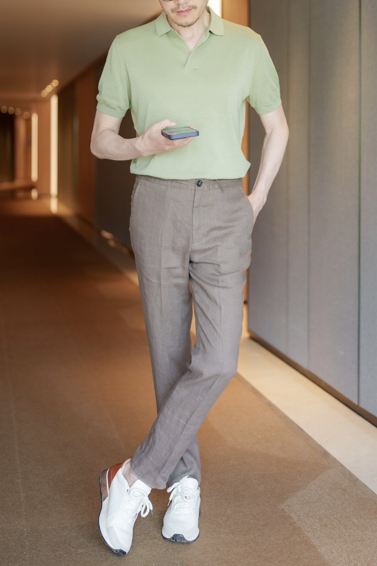 针织polo衫有多高端 老高老高了 女生也可以穿还挺好看
