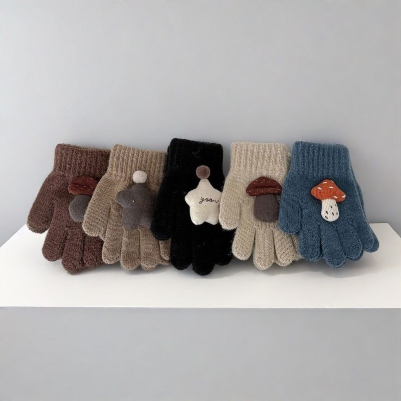 儿童手套冬季男童女宝宝针织手套ins韩国可爱五指分指2345岁手套