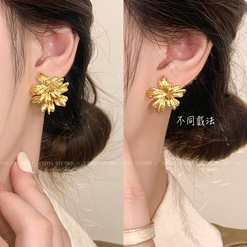 向烟花许愿！新年新款金色耳环
