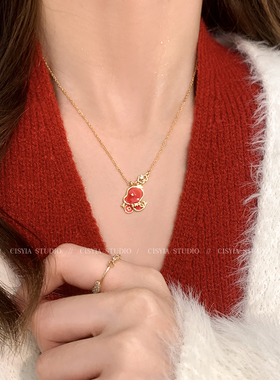 画蛇添福~蛇年新款简约气质项链