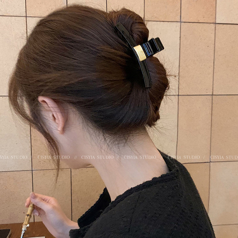 黑色抓夹发夹女后脑勺鲨鱼夹发抓