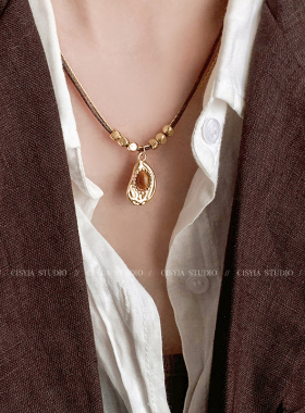 老钱女主气质秋冬双层项链