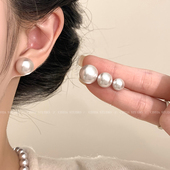 曼塔玫瑰色珍珠耳钉女春天2025新款 轻奢高级感耳饰气质耳环 爆款