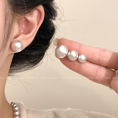 曼塔玫瑰~经典百搭珍珠耳钉