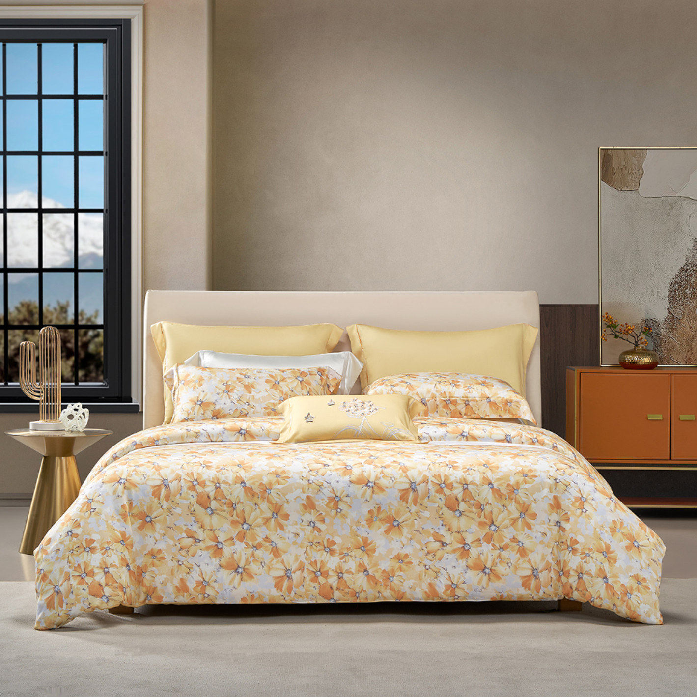 MINE/寐2025新100s天丝印花四件套纯蚕丝纤柔空调被夏被 格桑花开,床上用品,床品套件/四件套/多件套,淘宝优惠券,粉丝福利购,淘宝优惠卷