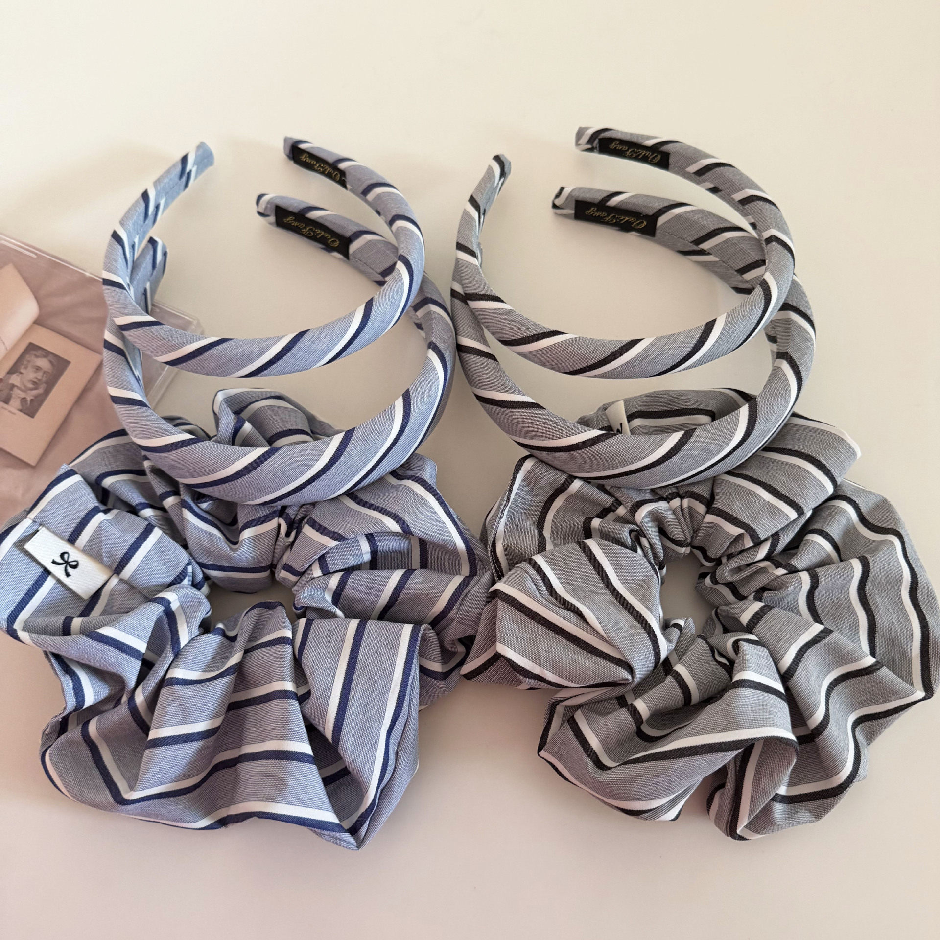 韩版简约蓝色条纹大肠发圈休闲百搭低马尾发绳气质高颅顶发箍发饰,饰品/流行首饰/时尚饰品新,发饰,淘宝优惠券,粉丝福利购,淘宝优惠卷