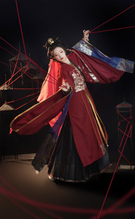 [天姚]明制披风马面裙织金金线刺绣补服对穿交神仙如是观原创汉服