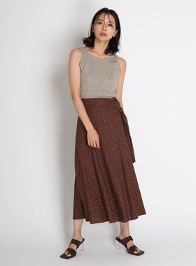 日代国内现货日本FRAY I.D复古系带收腰半身裙伞裙 FWFS201081