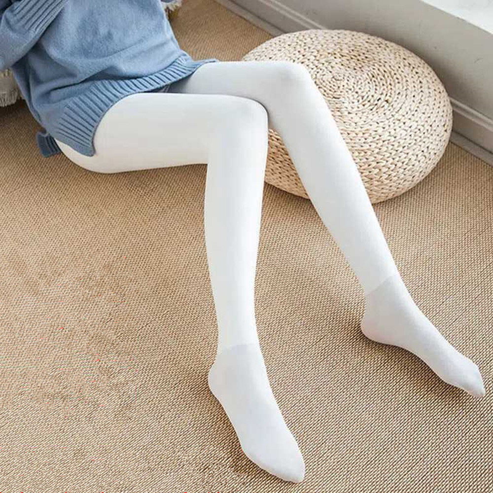 白色打底裤加绒加厚连裤袜秋冬女