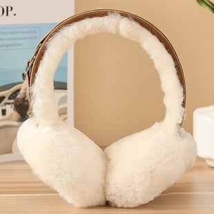 新款真羊毛皮美利奴皮毛一体羊羔毛耳套冬季保暖可爱日韩包耳耳罩