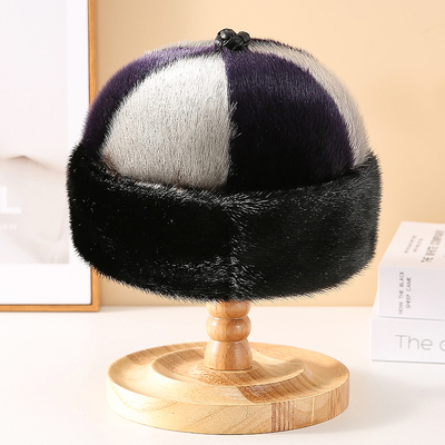 男士冬季海豹毛地主帽贝勒王爷帽