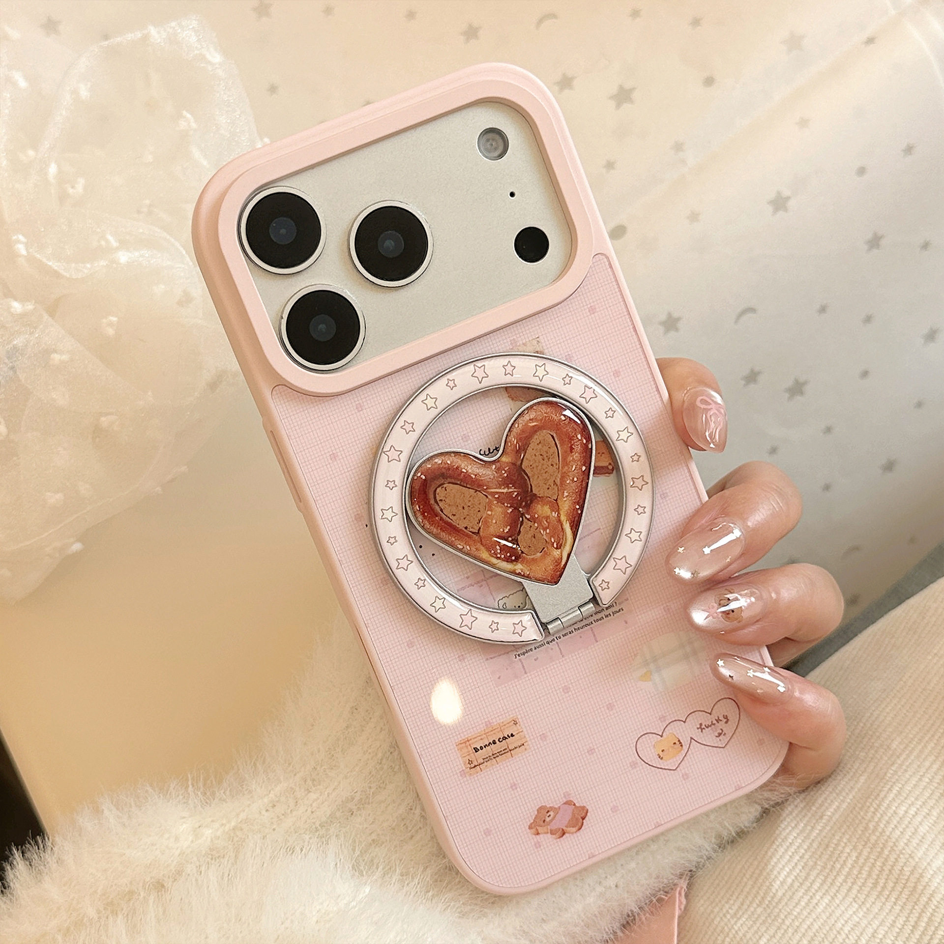 三分糖可爱小熊适用苹果17promax手机壳iPhone16磁吸带支架iPhone17女款高级感防摔壳15粉色14小众软壳13/12,3C数码配件,手机保护套/壳,淘宝优惠券,粉丝福利购,淘宝优惠卷