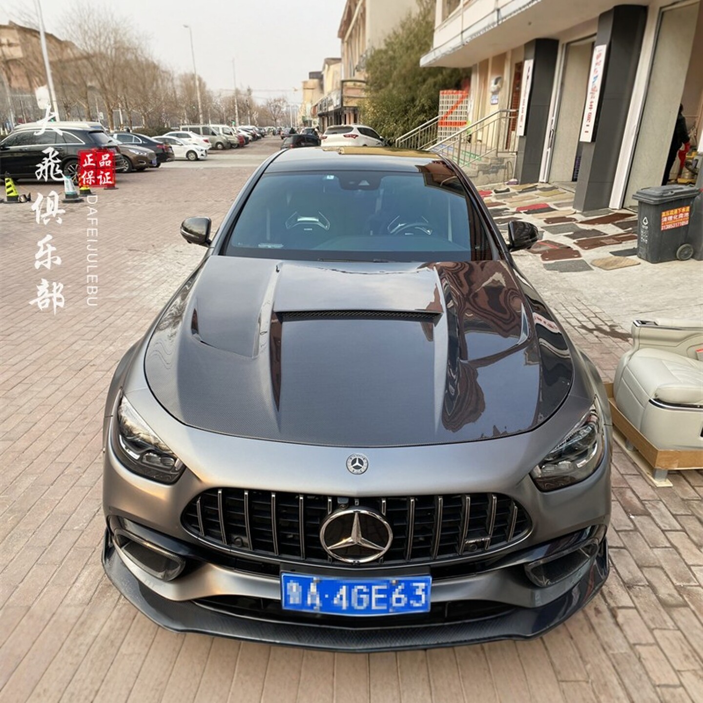 适用于奔驰W213碳纤维机盖引擎盖E63S改装开孔发动机头盖大小包围