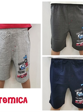 日单儿童纯棉短裤 外贸日系夏季男童卡通多美卡车新款休闲中裤
