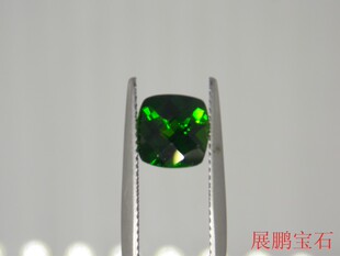 工厂直销 天然俄罗斯绿 铬透辉石裸石8*8mm净度vvs彩色宝石