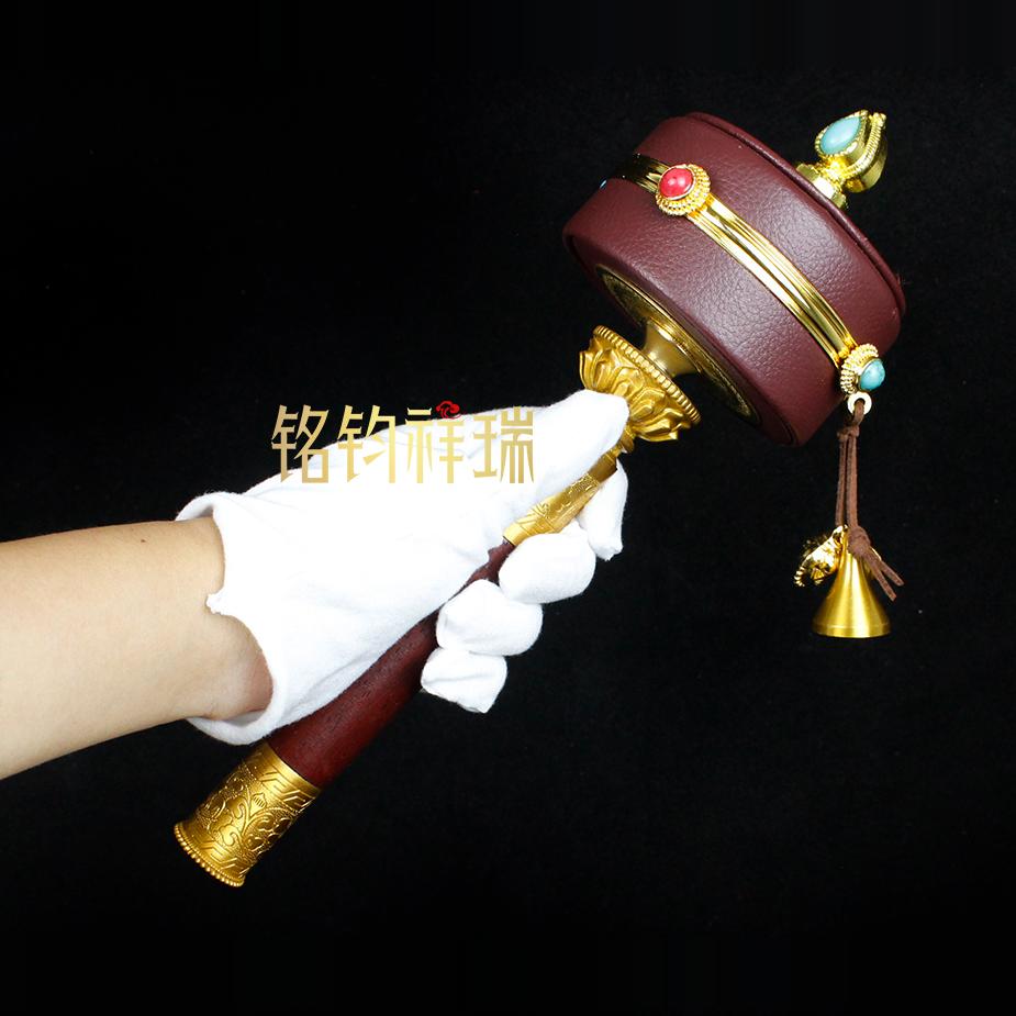 坛多手摇转轮底座学院款室内家用树脂莲花底座桌面装饰摆件藏传