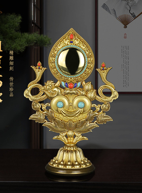 慧宝五妙欲供品组合纯黄铜培福慧供养摆件西藏传统显密用品供贡具