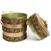 藏式 饰 酥油桶打奶桶雕花打茶桶家居摆件民族风藏族复古八吉祥装