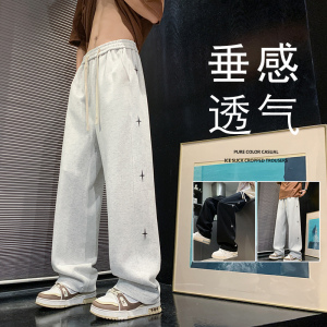 K901FP48新款街潮流裤子男宽松直筒工装休闲美式vibe运动长裤图片