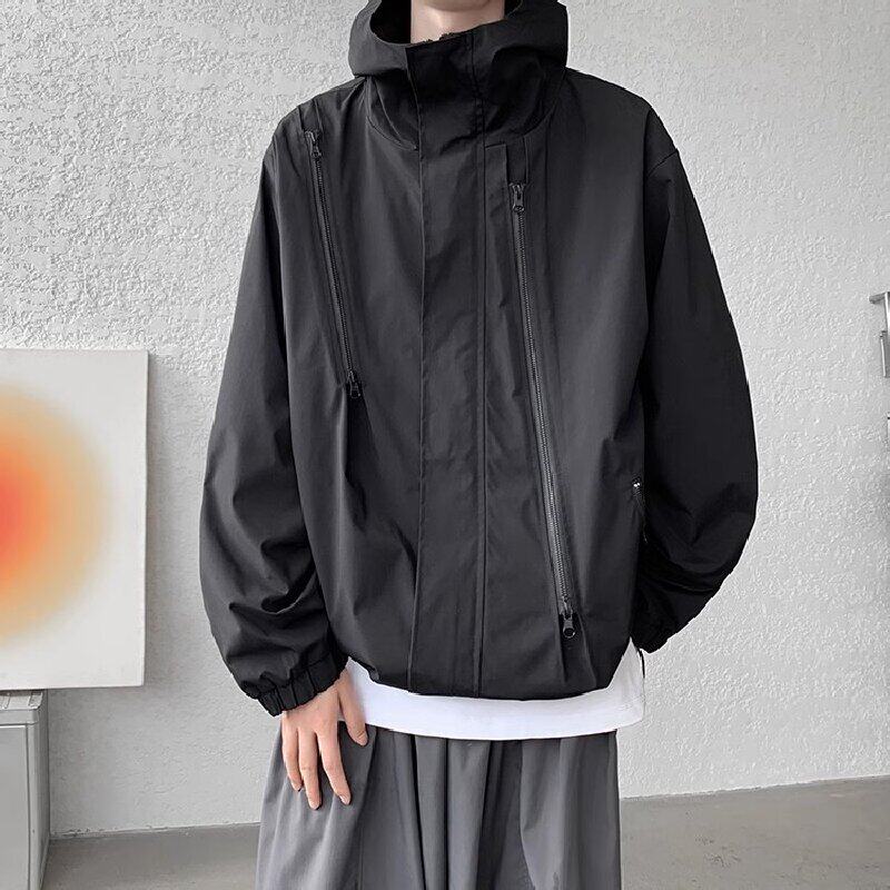 H186FP80新品冲锋衣男户外登山服连帽夹克机能拉链开衫,男装夹克,星座304A