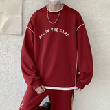 酒红色套装