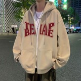 H176FP70加绒75新款含棉66%连帽开衫卫衣外套加绒加厚宽松上衣，男装卫衣，星座304A