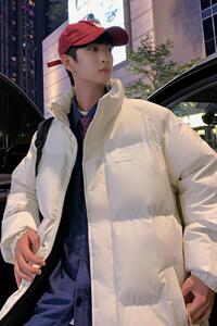 MY04D新品加厚棉服立领棉袄男棉衣oversize宽松纯色面包服图片